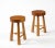 Pair of Amarante Solid Pinewood Stools For Sale - Image 4 of 13