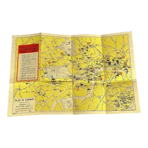 Lithograph Print Pictorial London Map