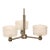 Brushed Nickel Modern 3 Light Chandelier | Sloped Ceiling For Sale
