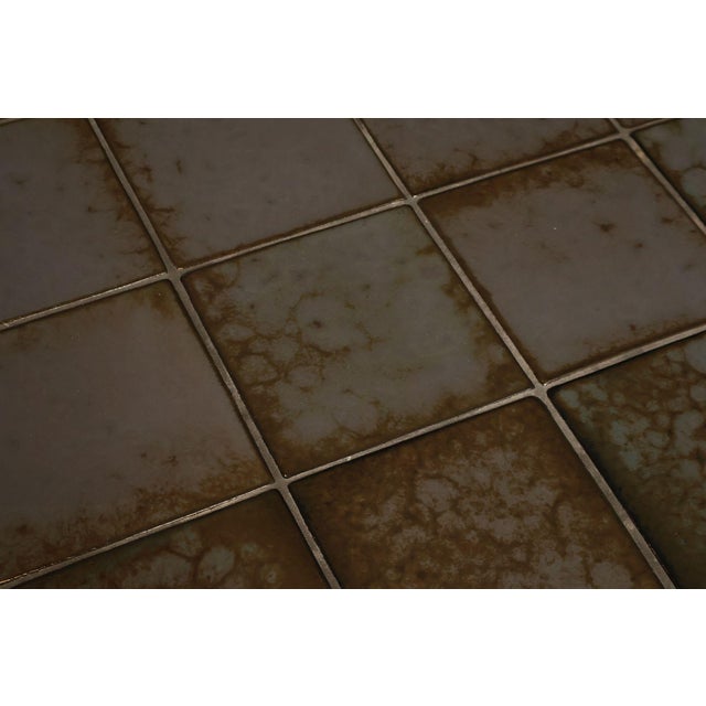 Brown Stickley Mission Collection Tile Top Square Oak Coffee Table For Sale - Image 8 of 18