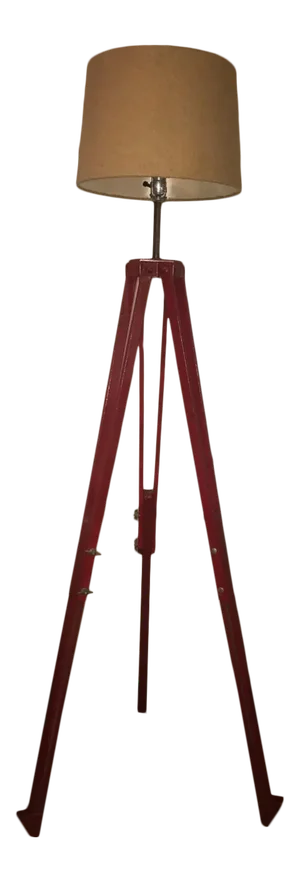 Late 20th Century Repurposed Surveyor's Tripod Floor Lamp