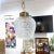 Mid-Century Modern Vintage Mid-Century Cut Glass and Brass Pendant Light For Sale - Image 3 of 7