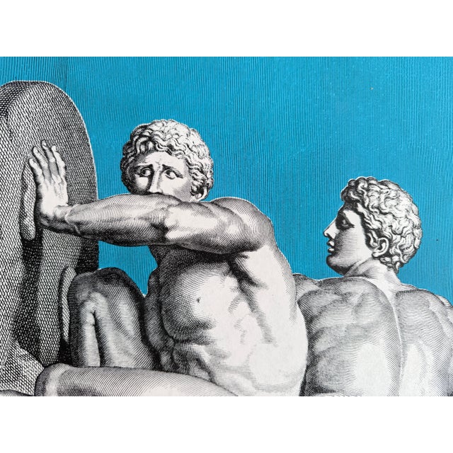1970s Pop-Art Greek Wrestlers Silk Screen Print For Sale - Image 9 of 12