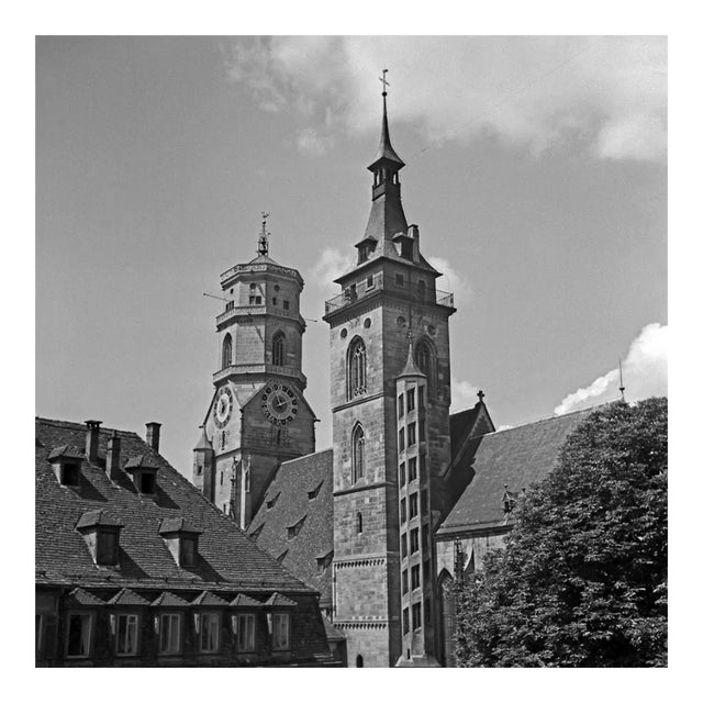 Belfries of Collegiate Church at Stuttgart, Germany, 1935 For Sale