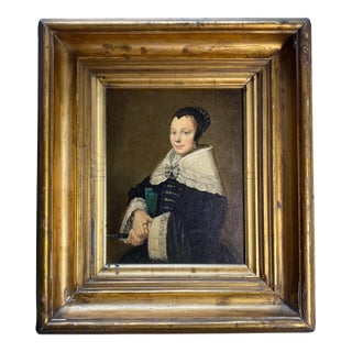 Original Portrait by Listed Artist Helen Smith in the Baroque Style After Frans Hals. For Sale