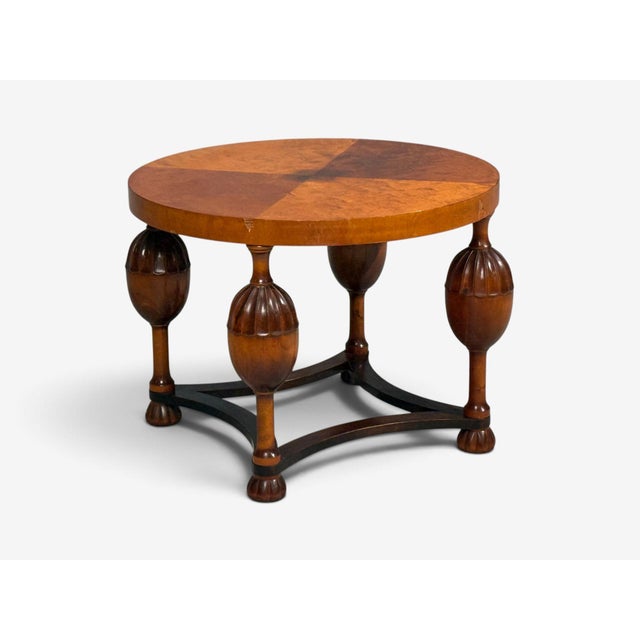 Swedish Modern, Coffee Table, Stained Birch, Sweden, 1930s For Sale - Image 11 of 14