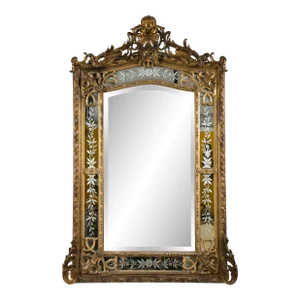 A 19th Century French Gilded Wood & Gesso Mirror