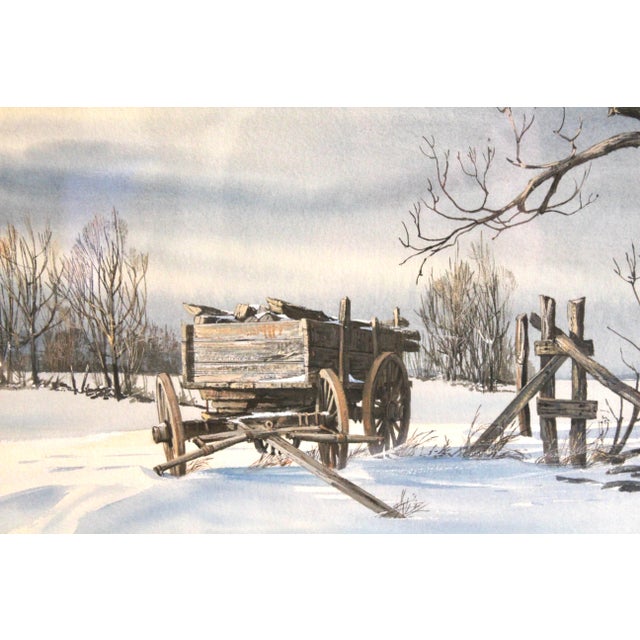 Impressionist 'Winter' 1980 by Jack Wemp (1925-2005) For Sale - Image 3 of 12