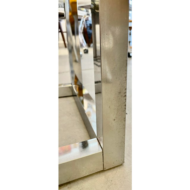 Modernist Geometric Diamond Shaped Chrome Etagère For Sale - Image 10 of 13