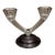 Wm. Rogers Mid-Century Modern Sterling Silver & Glass Candelabra, Usa For Sale
