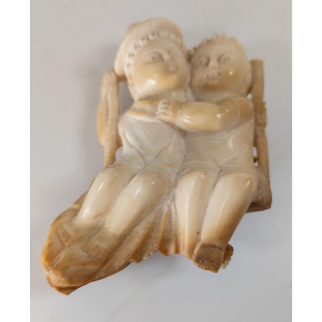 We are selling this cool American carved Alabaster folk art fragment. This would have probably been part of a much larger...