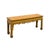 Vintage Oriental Light Brown Dragon Motif Apron Wood Bench Table For Sale - Image 4 of 13