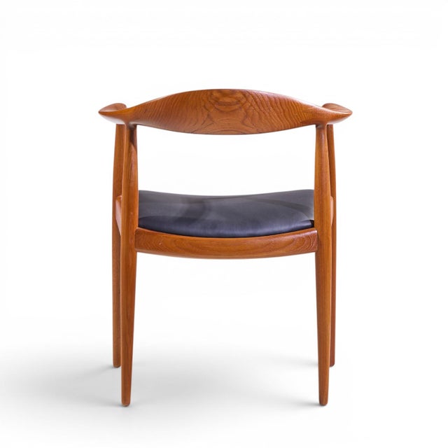 Brown Hans Wegner for Johannes Hansen Mid Century Danish Teak the Chair - Set of 8 For Sale - Image 8 of 11