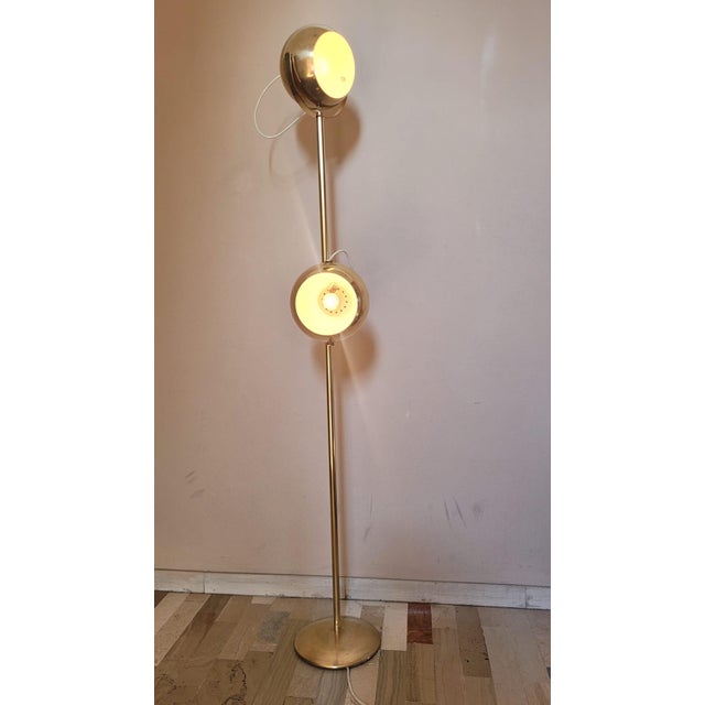 Two-Light Brass Floor Lamp by Goffredo Reggiani, Italy, 1960s For Sale - Image 10 of 15