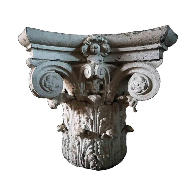 Antique Zinc Column Capital For Sale - Image 11 of 11