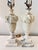 This is a beautiful pair of antique marble table lamps with a beautiful carved swag design on urn-shaped base. They have a...