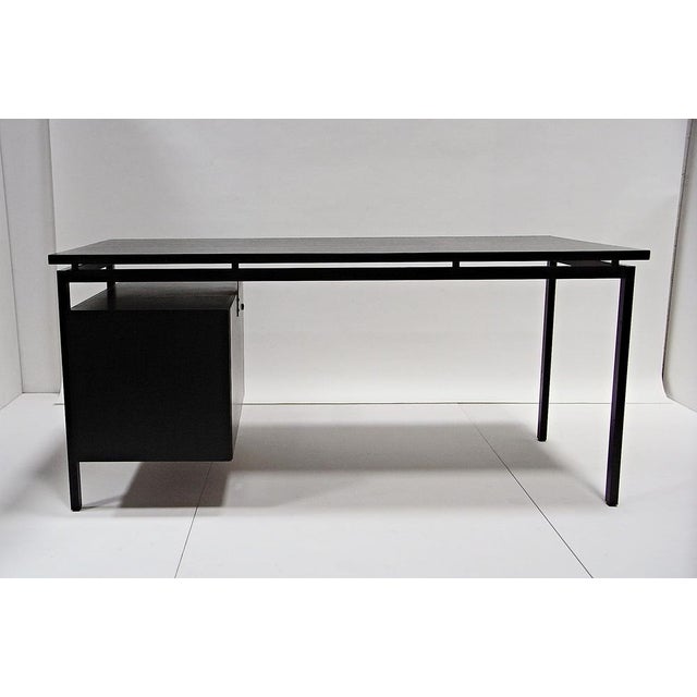 Writing Desk in Black Stained Oak by Herbert Hirche for Christian Holzäpfel KG, Germany, 1960s For Sale - Image 12 of 18