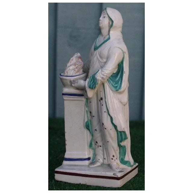 Antique 18th Century English Georgian Pearlware Classical Staffordshire Figure of Medea at the Altar of Diana C. 1800 For Sale In New York - Image 6 of 10