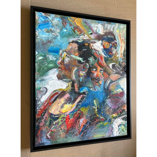 "Keep Your Chin Up", Oil Painting, Framed Art, by Van Ness For Sale - Image 4 of 8