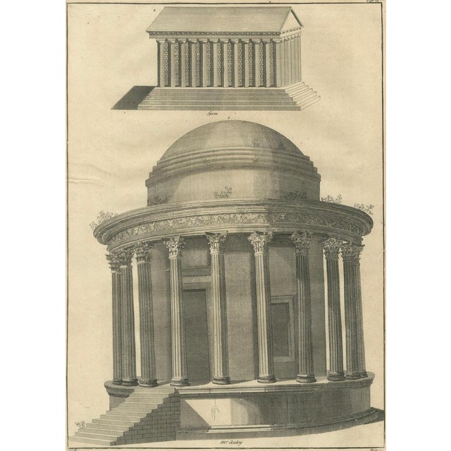Bernard de Montfaucon, Temple of Vesta & Classical Rotunda, 1721, Engraving For Sale - Image 4 of 10