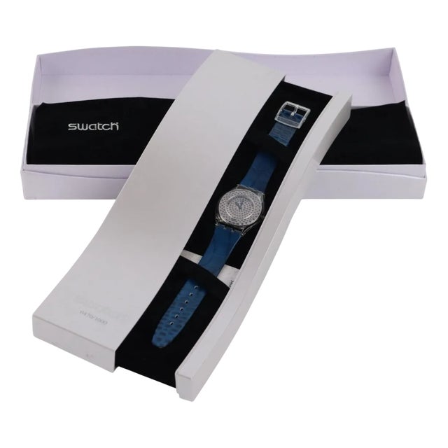 Swatch Skin Blu Lustrous Bliss Sfz111 Vintage Switzerland 2005 For Sale