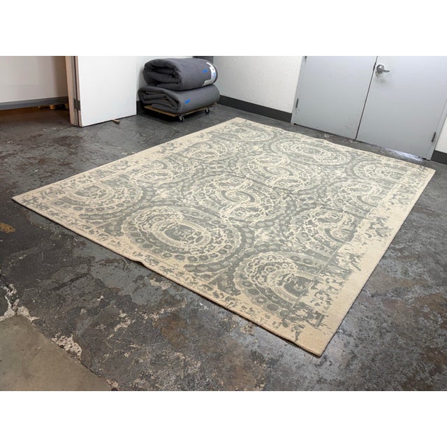 Traditional 8ft 1 in × 11ft 11in Pottery Barn Bosworth Hand-Tufted Wool Area Rug For Sale - Image 3 of 12