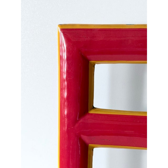 Vintage Enamel Letter E, 1960 For Sale - Image 4 of 10