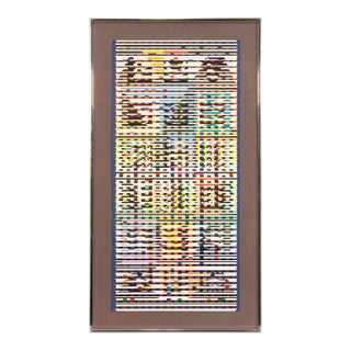 Yaacov Agam - Colorful Polygraph 1970s Signed Serigraph on Paper 22/30 Framed For Sale