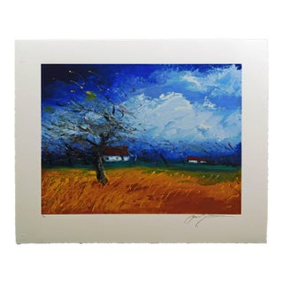 James Scoppettone "The Grain Field" Serigraph on Paper Hand Signed Make an Offer For Sale