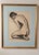 Black Carl Felkel, Female Nude Charcoal Drawing, Chalk and Charcoal, Framed For Sale - Image 8 of 8