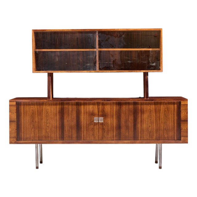 Hans Wegner for Ry Møbler Ry-25 President Mid Century Rosewood Credenza With Hutch For Sale