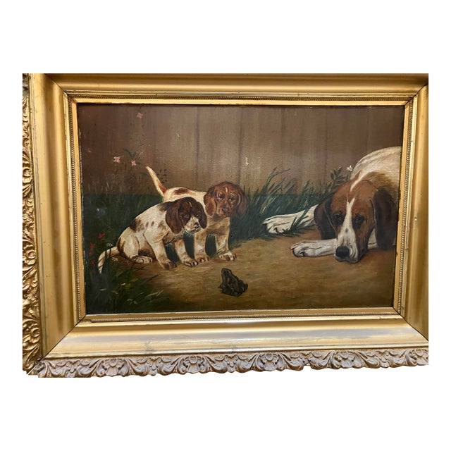 19th Century Curious Beagle Puppies For Sale