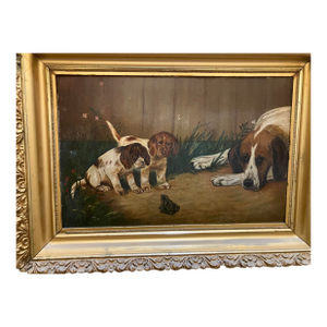 19th Century Curious Beagle Puppies