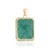 Metal Statement 14.22 Carat Natural Green Emerald Solitaire Pendant in 14k Yellow Gold For Sale - Image 7 of 15