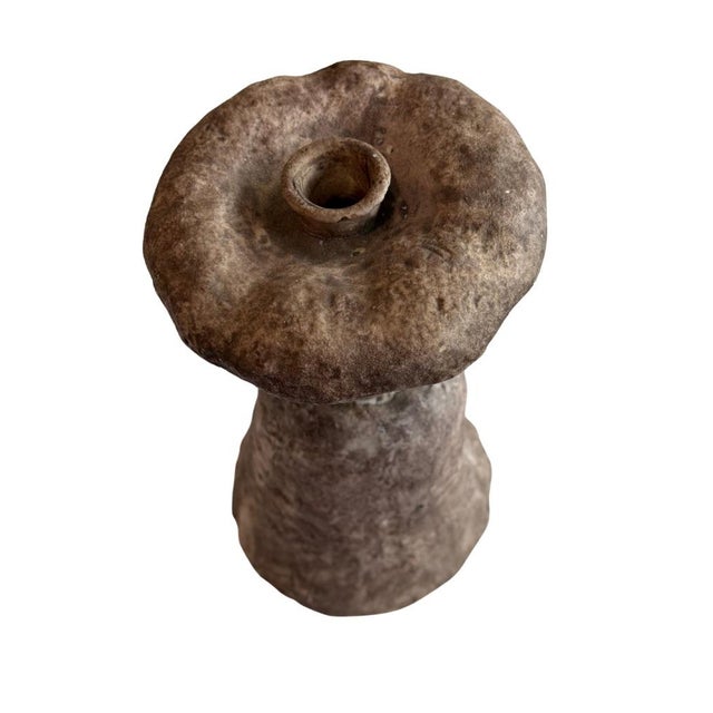 Coffee Vintage Italian Figural Woman Ceramic Candle Holder For Sale - Image 8 of 11