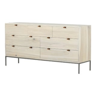 Four Hands Trey 7 Drawer Dresser, Dove Poplar For Sale