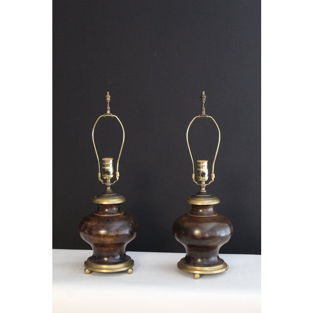 Chestnut Early 20th Century Tyndale Style Bronze Urns - a Pair For Sale - Image 8 of 11