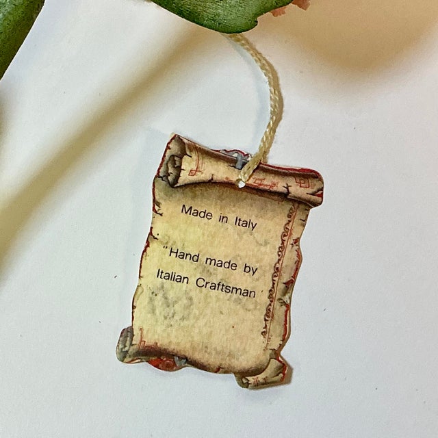 Vintage Italian Boho Chic Capodimonte Porcelain Peach Flora Bloom From Naples For Sale - Image 16 of 17