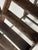Library ladder on wheels, late 19th / early 20th century. Large wooden rolling library ladder, presumably from a library,...