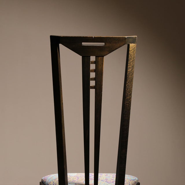 High-Back Gallery Chair by U. Asnago & A. Pozzi for Giorgetti, Italy, 1970s For Sale - Image 3 of 11