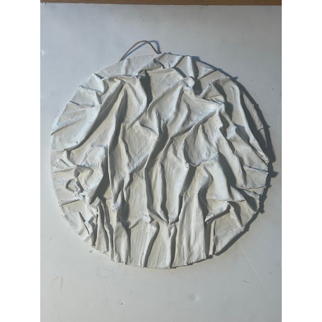 Contemporary 1970s Minimalist Abstract Plaster Artwork by Elia Moon Ridges For Sale - Image 3 of 7