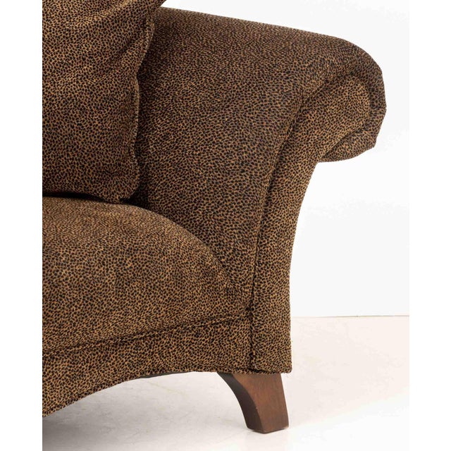 Leopard Print Upholstered Chaise Longue For Sale In New York - Image 6 of 9