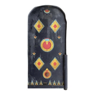 Circa 1930s Wood Pin Ball Game Board For Sale