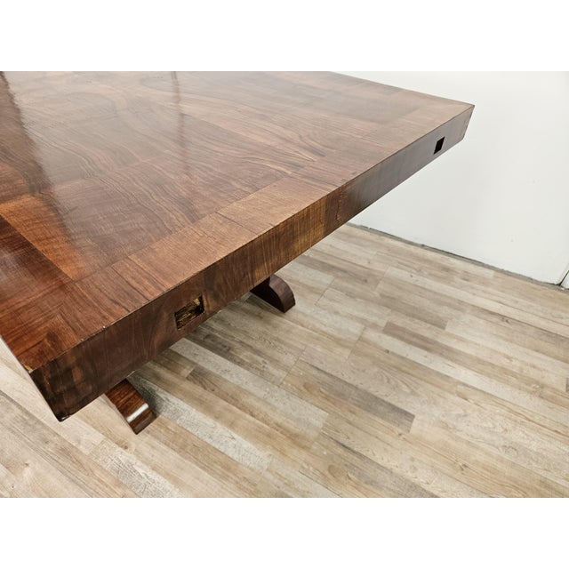 Vintage Art Deco Dining Table in Walnut Burl, 1940 For Sale - Image 11 of 18
