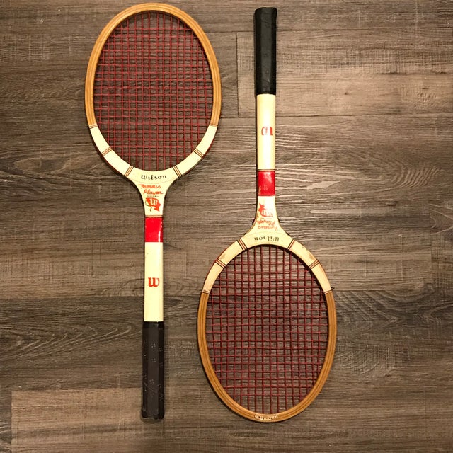 Vintage Wilson Tennis Racquets Set of 2 Chairish