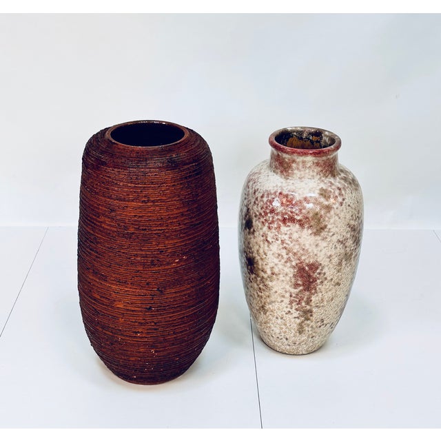 Large Handcrafted Fire Clay Ceramic Art Floor Vase from Spara Keramik, Germany, 1950s For Sale - Image 10 of 18