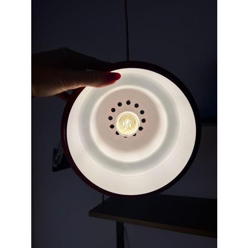 Red Poker Pendant Lamp by Jo Hammerborg for Fog & Mørup For Sale - Image 6 of 11