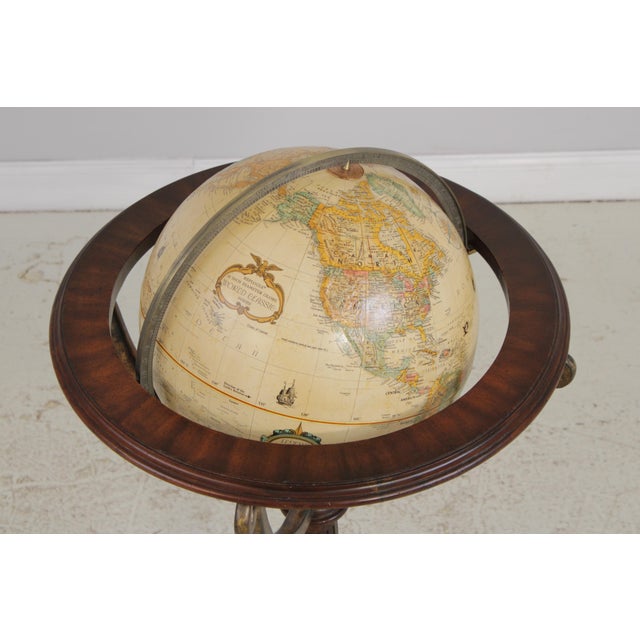Maitland - Smith Maitland Smith Replogle Globe on Mahogany Stand For Sale - Image 4 of 16