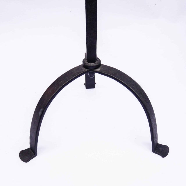 Wrought Iron Standing Candleholder, 1890s For Sale - Image 9 of 11