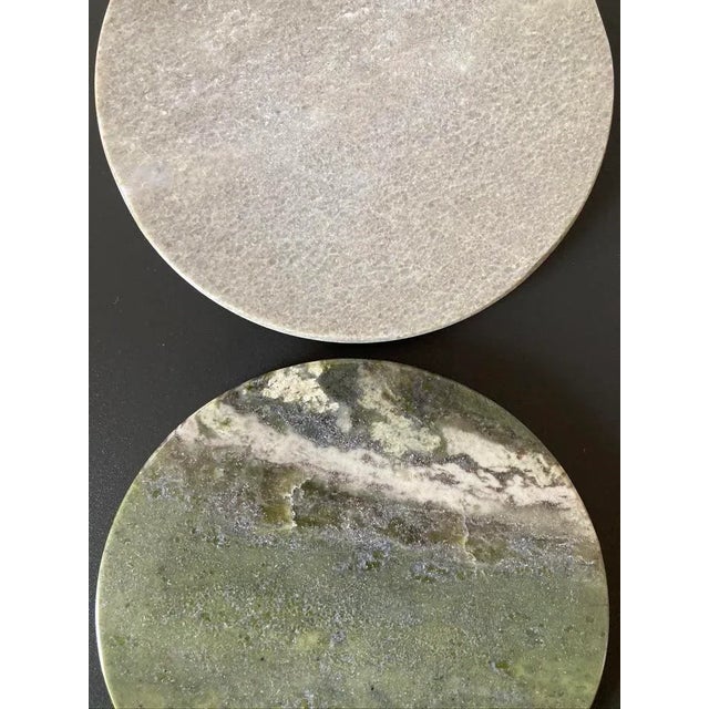 Irish Cocktail Bar Drinks Coasters in Green Marble Hues by Connemara- A Pair For Sale - Image 9 of 12